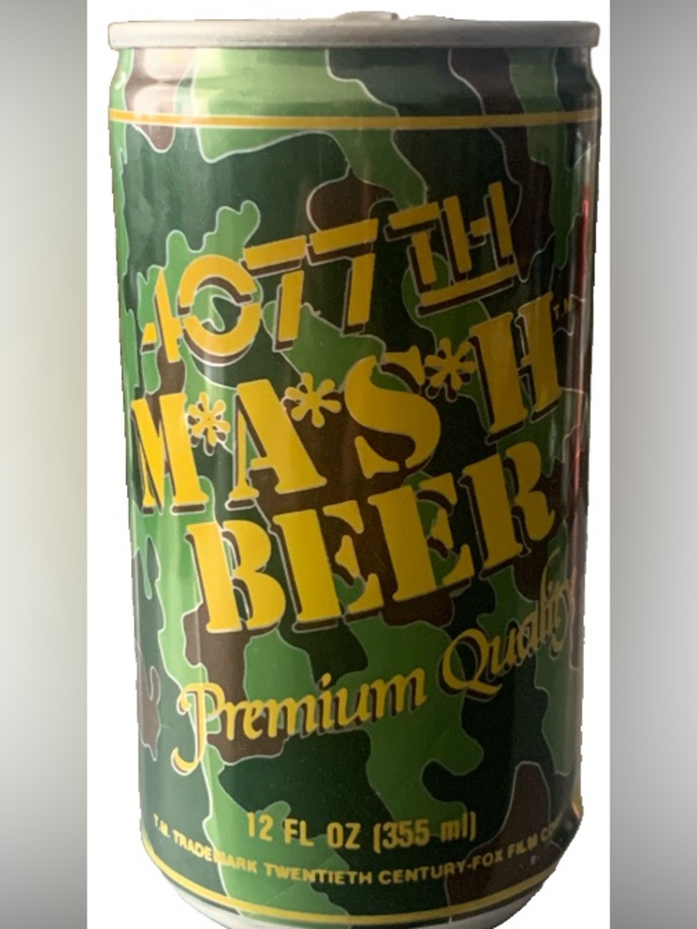 Vintage Beer Can 4077th MASH Beer Premium Quality Empty Aluminum Can